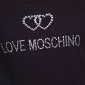 Womens Black Jewel Logo S/s T Shirt 17921 by Love Moschino from Hurleys