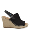 Womens Black Oxford Monica Jute Wedges 41481 by Toms from Hurleys