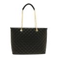 Womens Black Quilted Shopper Bag 14396 by Love Moschino from Hurleys