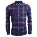 Mens Navy Check Flannel L/s Shirt 15335 by Lyle & Scott from Hurleys