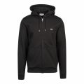 Mens Black Branded Tape Hooded Zip Sweat Top 48779 by Lacoste from Hurleys