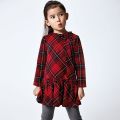Girls Red Tartan Bow Dress 74865 by Mayoral from Hurleys