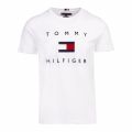 Mens White Tommy Flag Hilfiger S/s T Shirt 76703 by Tommy Hilfiger from Hurleys