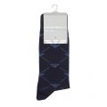 Mens Blue Logo Diamond 2 Pack Socks 48077 by Emporio Armani Bodywear from Hurleys