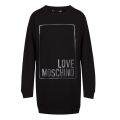 Womens Black Textured Foil Sweat Dress 43096 by Love Moschino from Hurleys
