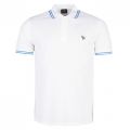 Mens White Tipped Reg Fit S/s Polo Shirt 24040 by PS Paul Smith from Hurleys