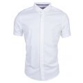 Mens Bright White Oxford Fit S/s Shirt