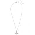Womens Silver and Crystal Minnie Bas Relief Pendant Necklace 24740 by Vivienne Westwood from Hurleys
