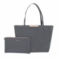 Womens Charcoal Jackki Bow Shopper Bag & Pouch 46132 by Ted Baker from Hurleys
