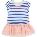 Baby Blue Stripe Net Dress 22139 by Billieblush from Hurleys