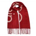 Womens Red Currant Fringes Scarf 95855 by Calvin Klein from Hurleys