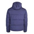 Mens Blue Polyester Wool Hooded Puffer Jacket 29183 by Emporio Armani from Hurleys
