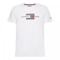 Mens White Lines Hilfiger S/s T Shirt 93922 by Tommy Hilfiger from Hurleys