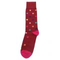 Mens Red Vinny Twist Spot Socks 106001 by PS Paul Smith from Hurleys