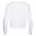 Womens Bright White Institutional Cropped L/s T Shirt 34655 by Calvin Klein from Hurleys