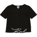 Girls Black Karl Box Fit S/s T Shirt 19597 by Karl Lagerfeld Kids from Hurleys