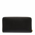 Womens Black Smooth Logo Zip Around Purse 79557 by Love Moschino from Hurleys