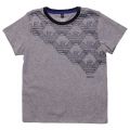 Boys Grey Multi Eagle S/s T Shirt 11552 by Armani Junior from Hurleys