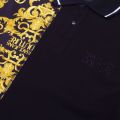 Mens Black Baroque Contrast Regular Fit S/s Polo Shirt 85677 by Versace Jeans Couture from Hurleys
