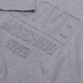 Mens Grey Melange Embossed Logo Regular S/s T Shirt 26895 by Love Moschino from Hurleys