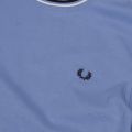 Mens Sky Blue Twin Tipped S/s T Shirt 42944 by Fred Perry from Hurleys
