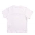 Toddler White Branded Chest Line S/s T Shirt