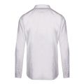Mens White/Navy Trim Koey Textured Slim Fit L/s Shirt 42681 by HUGO from Hurleys