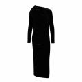 Anglomania Womens Black Tara Velvet Midi Dress 47231 by Vivienne Westwood from Hurleys