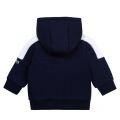 Toddler Navy Colourblock Hooded Zip Through Sweat Jacket 92773 by BOSS from Hurleys