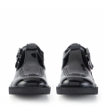 Kickers School Shoe Junior Black Patent Kick T Bar (12.5-2.5)