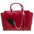 Womens Dark Red Heart & Chain Tote Bag 66046 by Love Moschino from Hurleys
