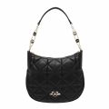 Womens Black Quilted Hobo Bag 79530 by Love Moschino from Hurleys