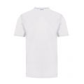 Athleisure Mens White Tee 6 Cut Through Logo S/s T Shirt 51448 by BOSS from Hurleys