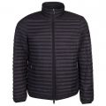 Mens Black Padded Down Jacket 22269 by Emporio Armani from Hurleys