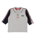 Toddler Grey Blue/Navy Colourblock Tipped L/s Polo Shirt 45510 by BOSS from Hurleys