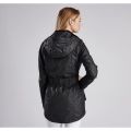 Womens Black Hairpin Hooded Waxed Jacket 27309 by Barbour International from Hurleys