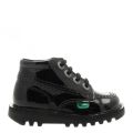 Infant Black Patent Kick Hi Shoes (5-12) 66313 by Kickers from Hurleys