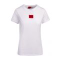 Womens White The Slim Tee Patch S/s T Shirt 88314 by HUGO from Hurleys