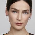 Womens Silver/Crystal Leeza Luunar Circle Earrings 43574 by Ted Baker from Hurleys