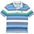 Boys Blue & Green Striped S/s Polo Shirt 7495 by BOSS from Hurleys
