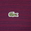 Mens Burgundy & Navy Fine Stripe L/s Polo Shirt 61740 by Lacoste from Hurleys