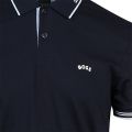 Athleisure Mens Dark Blue/Blue Paul Curved Slim S/s Polo Shirt 110592 by BOSS from Hurleys