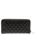 Womens Black Quilted Logo Purse 35164 by Love Moschino from Hurleys