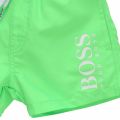 Toddler Green Logo Leg Swim Shorts 56014 by BOSS from Hurleys