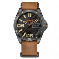 Watches Mens Black Dial Berlin Leather Strap Watch