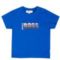 Toddler Blue Multi Logo S/s T Shirt 38264 by BOSS from Hurleys
