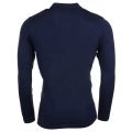 Mens Navy Knitted L/s Polo Shirt 15325 by Lyle & Scott from Hurleys