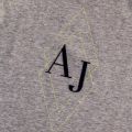 Boys Grey Melange Diamond Print Logo S/s Tee Shirt 62440 by Armani Junior from Hurleys
