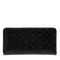 Womens Black Must Embossed Patent Zip Around Purse 77208 by Calvin Klein from Hurleys