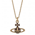 Womens Gold/Ruthenium Amethyst Mayfair Bas Relief Pendant Necklace 101569 by Vivienne Westwood from Hurleys